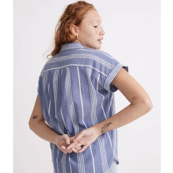 Madewell Central Shirt in Highley Stripe - Picture 3 of 8